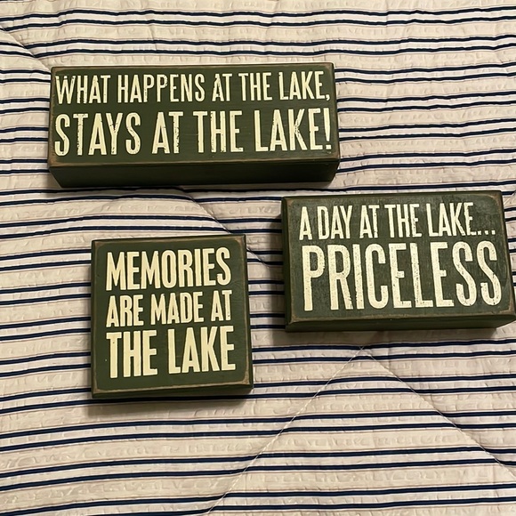 Other - Lake Decor Table Top Signs